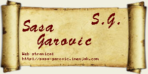 Saša Garović vizit kartica